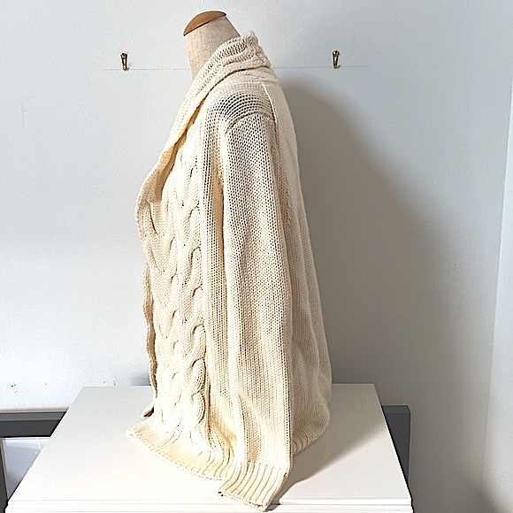 Banana Republic Cable Shawl Collared Sweater - Picture 2 of 7